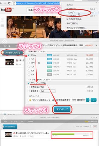 Freemake video downloaderで動画を保存