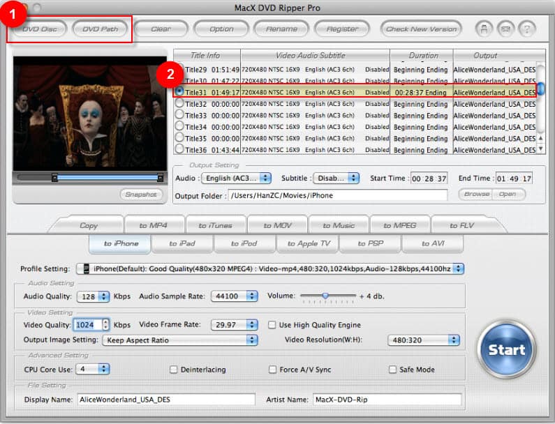 Rip Disney protected DVD on Mac