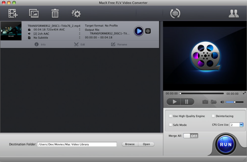 MacX Free FLV Video Converter 4.2.1 full