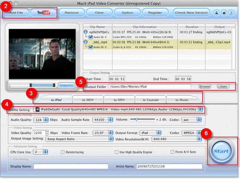 convert HD and SD video to iPad