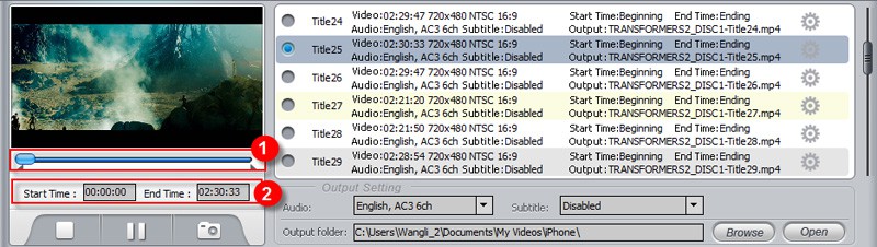 Trim DVD clips