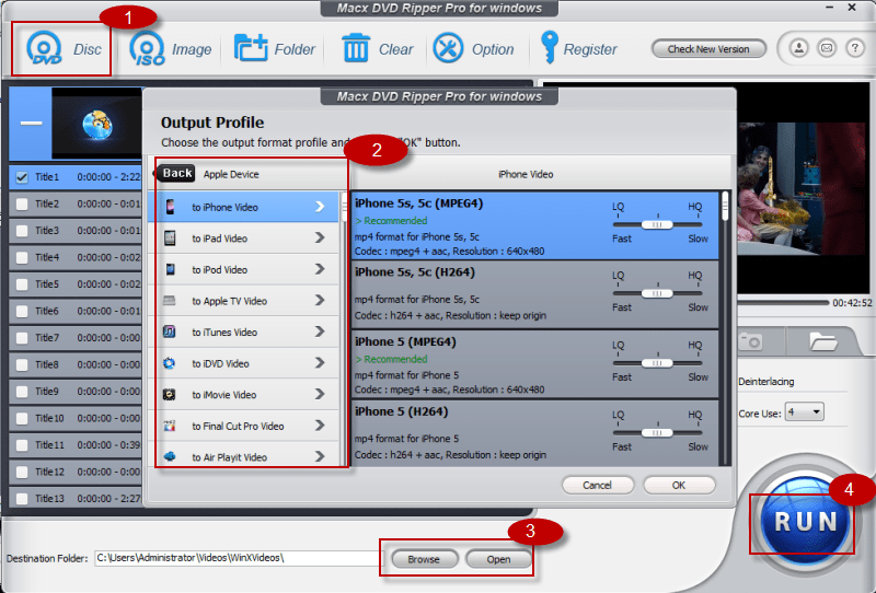 Rip DVD to MP4, MOV, FLV, iPhone, iPod