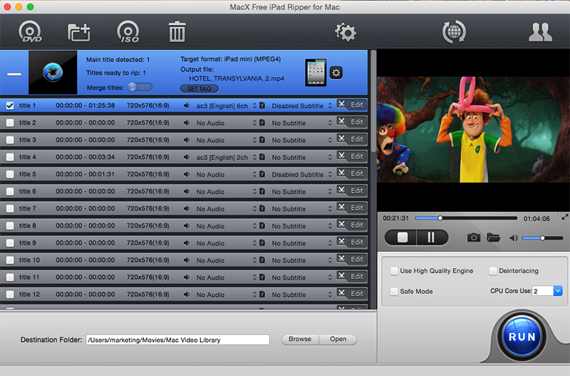 MacX Free iPad Ripper for Mac is the best free Mac iPad ripper which can help Mac users to free rip DVD including any copy protected DVD movies to iPad 2, iPad 3, iPad Mini, iPad Pro, DVD to iPhone vi...