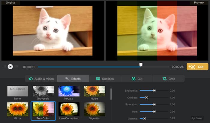 add special effects to HEVC video