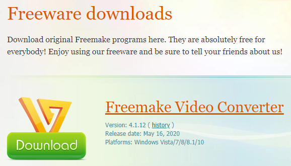 Scarica Freemake Video Converter