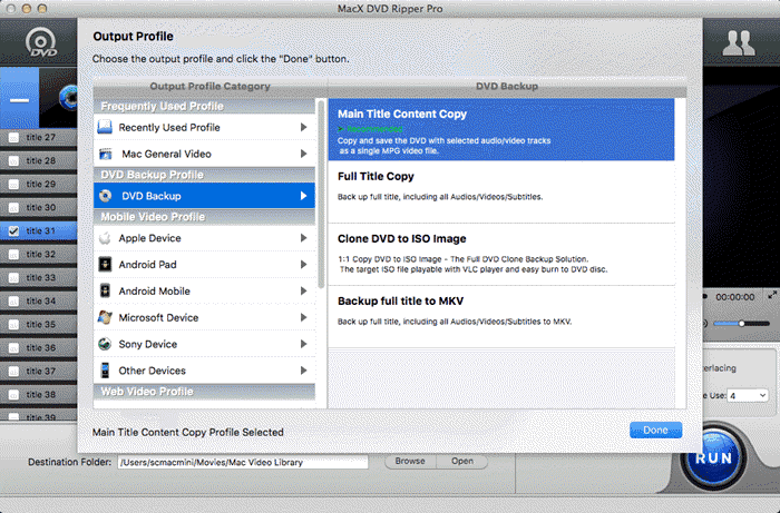 Backup DVD to ISO/MKV/MPG