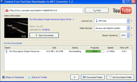 Fastest Video Downloader to MP3