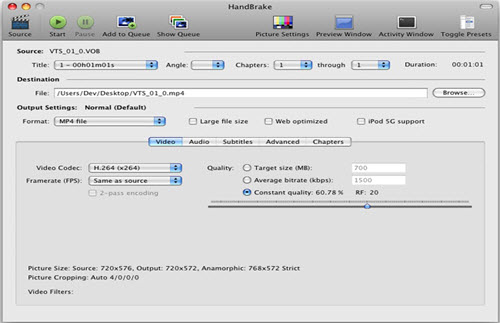 Handbrake rip DVD free Mac