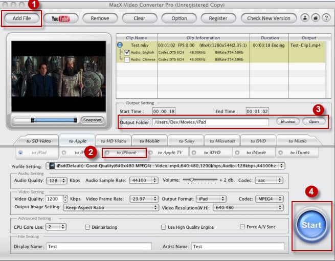 How to convert MKV to iPad on Mac