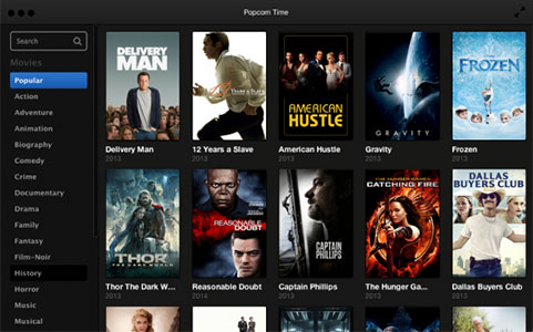 download Popcorn Time for Mac