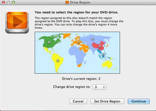 Change DVD region on Mac