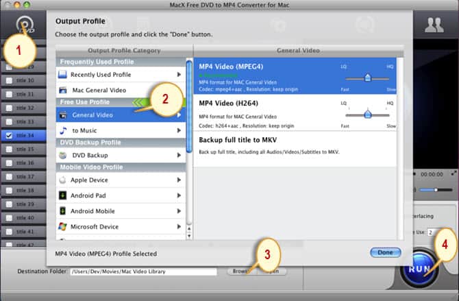 MacX Free DVD to Mp4 Converter for Mac