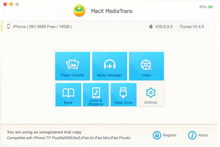 MacX MediaTrans Screenshot