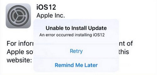 An error occurred Installing iOS 17