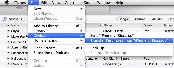 download music from iphone to itunes
