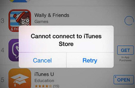 iTunes store not working problem