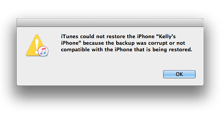 iTunes does not work to backup iPhone