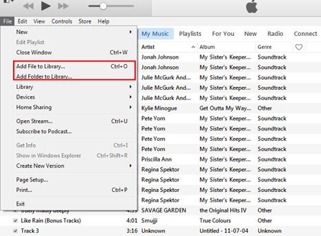 export music from iPod to iTunes