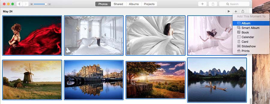 Organize pictures on Mac Photos app