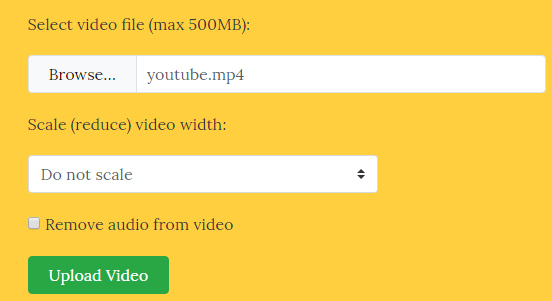 Video verkleinern Online mit VideoSmaller