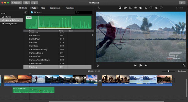 use iMovie to edit audio