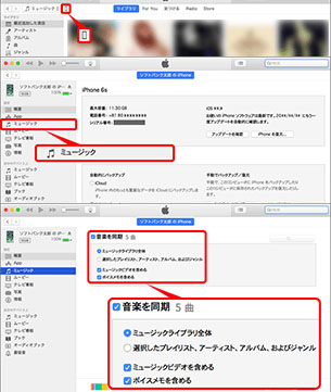 iTunesからiPhoneに曲を入れる
