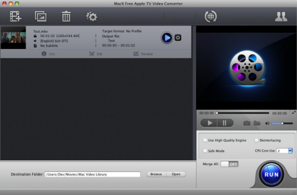 MacX Free Apple TV Video Converter