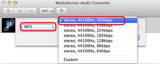 MediaHuman Audio Converter品質調整