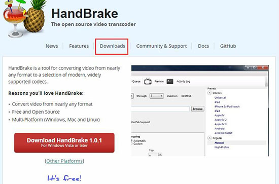 HandBrake ダウンロード 最新