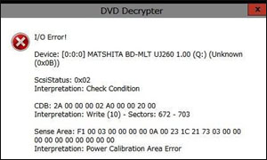 DVD Decrypterで書き込み