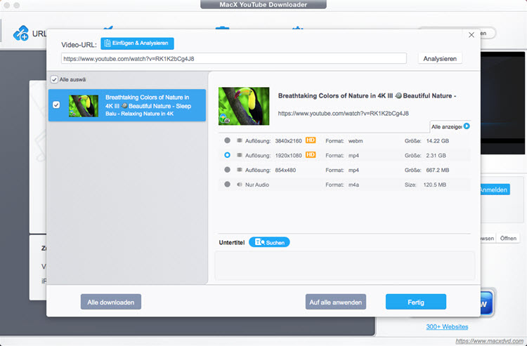 MacX YouTube Downloader screenshot