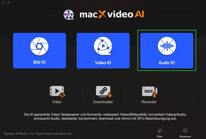 Hintergrundgeräusche entfernen mit winxvideo AI