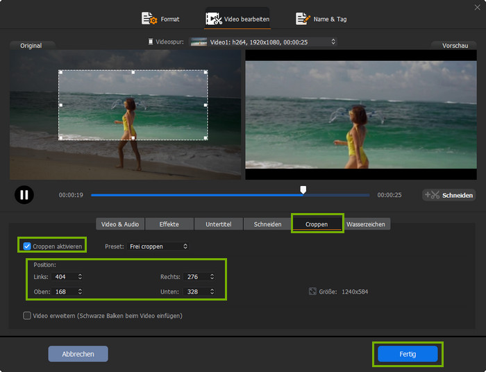 Video zuschneiden mit Macxvideo AI