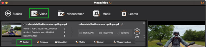 Videos zum Schneiden hinzufügen