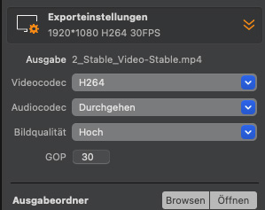 Zuschneidetyp für Stabilisierung