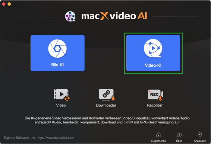Hardwareinformationen mit Macxvideo AI überprüfen