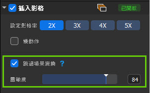 Macxvideo AI 跳過場景變換