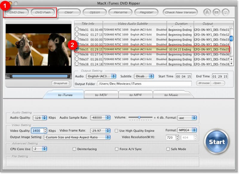 User Guide of MacX iTunes DVD RipperRip DVD to iTunes Video on Mac