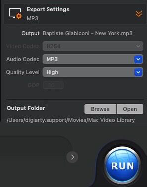 Export removed background audio