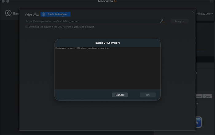 add video url or add music url