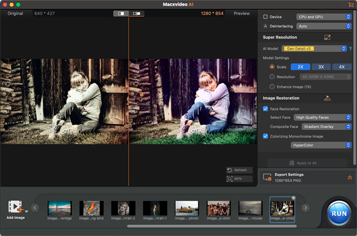 colorize photo with Macxvideo AI