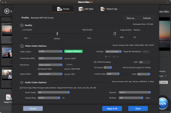 Adjust Parameters