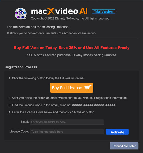 Buy Full Version of Macxvideo AI