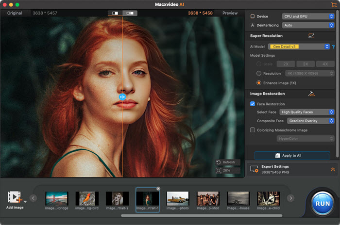 restore face with Macxvideo AI