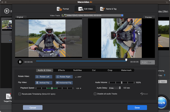 How to rotate Videos