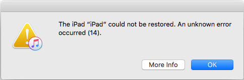 itunes error 14