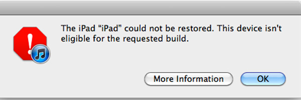 iTunes error 3194
