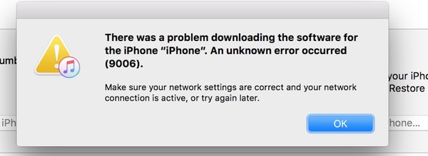 itunes error 9006
