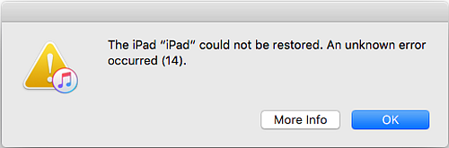 itunes unknown error occurred 14