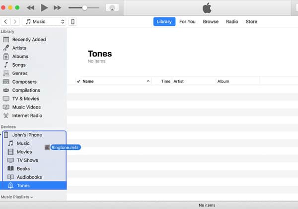 iTunes 12.7 won't sync ringtone to iPhone iPad